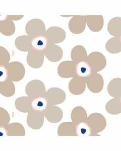 grote bloemen-beige-wit-vrolijk-roze-blauw